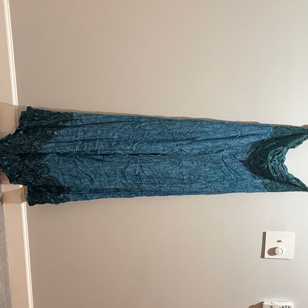 Free People Green and Blue Pattern jumper